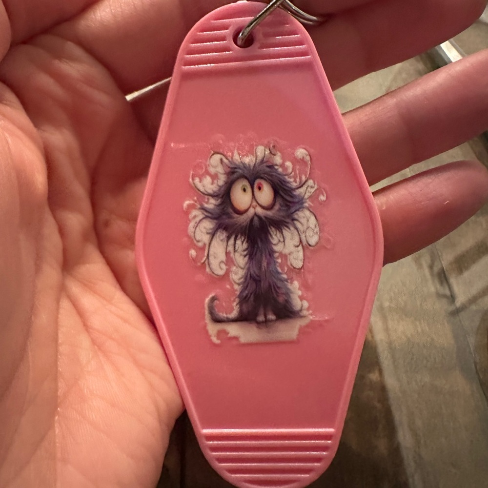 Pink Cartoon Keychain